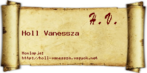 Holl Vanessza névjegykártya